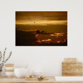 Lone Bird in a Firey Sky (Poster) Poster (Keuken)