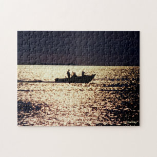 'Lone Boaters at Twilight' Jigzaag Puzzle Legpuzzel