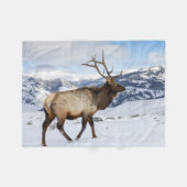 Lone Bull Elk | Nationaal Park Yellowstone Fleece Deken (Voorkant (Horizontaal))