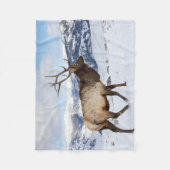 Lone Bull Elk | Nationaal Park Yellowstone Fleece Deken (Voorkant)