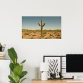 Lone Cactus Poster (Thuiskantoor)