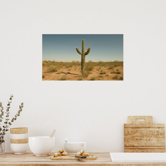 Lone Cactus Poster (Keuken)