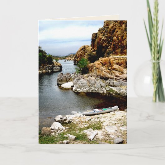 Lone Canoe, leeg Wenskaart Kaart (Voorkant)