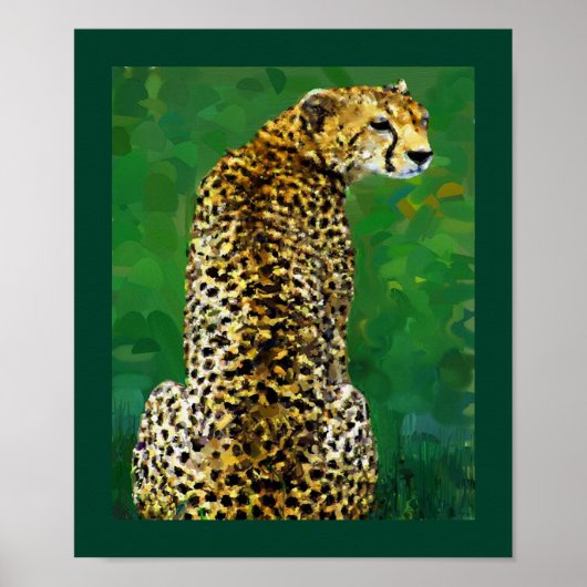Lone Cheetah Poster (Voorkant)