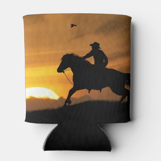 Lone Cowboy Beer Cozy Cup Blikjeskoeler (Achterkant)