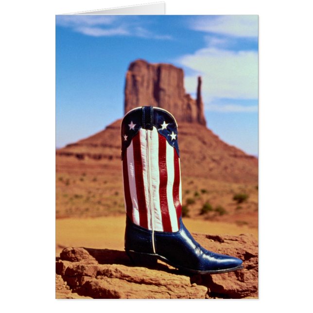 Lone cowboy boot, Monument Valley, Arizona, VS. (Voorkant)