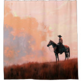 Lone Cowboy douchegordijn (Voorkant)