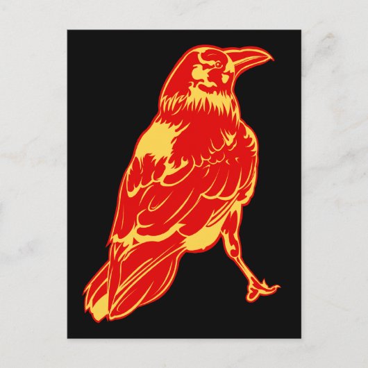 Lone Crow Illustration Briefkaart (Voorkant)