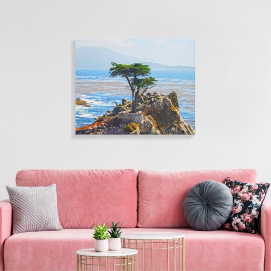 Lone Cypress, Monterey, California Canvas Print (Insitu (Woonkamer))