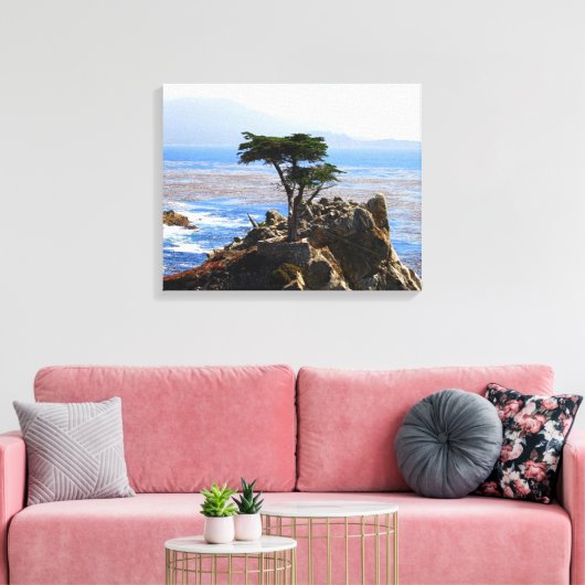 Lone Cypress, Monterey, Californië Canvas Afdruk (Insitu (Woonkamer))