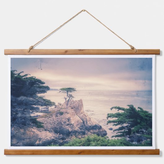 Lone Cypress Pebble Beach Hangend Wandkleed (Voorkant)