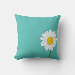 Lone Daisy in Green Kussen