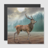 Lone Deer in Misty Forest (Voorkant / Achterkant)