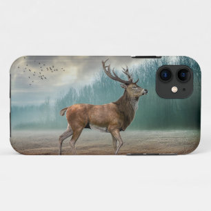 Lone Deer in Misty Forest Case-Mate iPhone Case