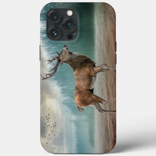 Lone Deer in Misty Forest Case-Mate iPhone Case (Achterkant)
