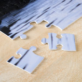 Lone Duck Silhouette Wildlife Water Ripples Foto Legpuzzel (Zijkant)