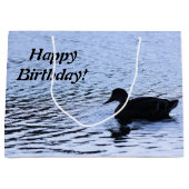 Lone Duck Wildlife Lake Water Ripples Groot Cadeauzakje (Voorkant)