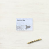 Lone Duck Wildlife Lake Water Ripples Post-it® Notes (Op bureau)