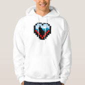 Lone figure sitting on a mountain peak at sunrise hoodie (Voorkant)