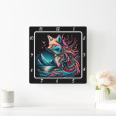 Lone Fox in de hooglanden Vierkante Klok (Huis)