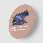 Lone Galaxy Wolf Silhouette - Echoes (NO NUMBERS) Ronde Klok (Hoek)