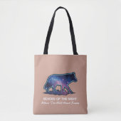 Lone Galaxy Wolf Silhouette (Echoes of the night) Tote Bag (Voorkant)