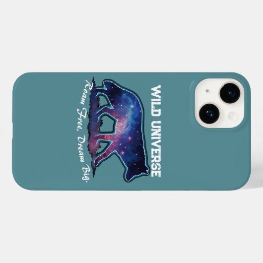 Lone Galaxy Wolf Silhouette (wild universe) Case-Mate iPhone Case (Achterkant (horizontaal))