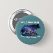 Lone Galaxy Wolf Silhouette (wild universe) Ronde Button 5,7 Cm (Voorkant /achterkant)