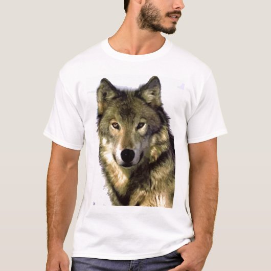 Lone Gray Wolf Kijk - Leiderschap Motivatie T-shirt (Voorkant)