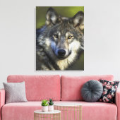 Lone Grey Wolf Canvas Afdruk (Insitu (Woonkamer))