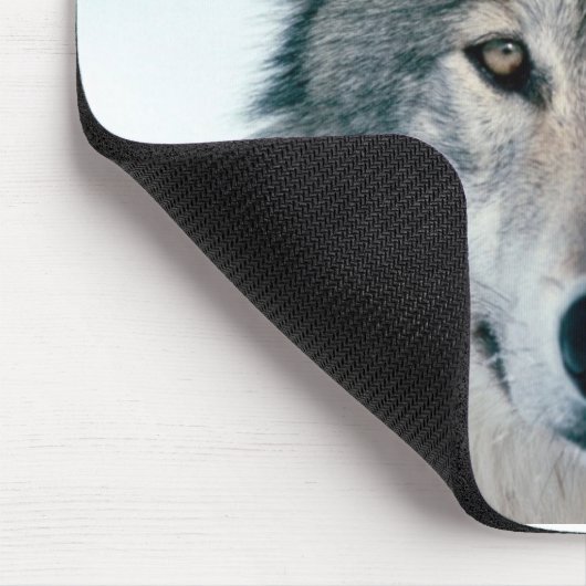 Lone grijze wolf mousepad muismat (Hoek)