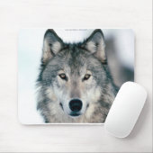 Lone grijze wolf mousepad muismat (Met muis)