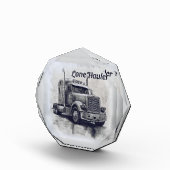 "Lone Hauler – Bold Charcoal Bobtail Truck Art Pro Fotoblokken (Rechts)