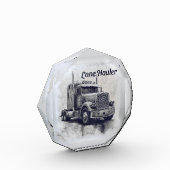 "Lone Hauler – Bold Charcoal Bobtail Truck Art Pro Fotoblokken (Links)