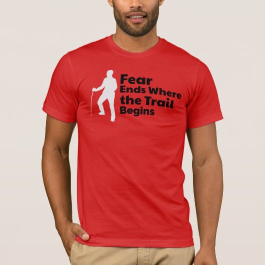Lone Hiker Silhouette – Trail Getest T-shirt (Voorkant)