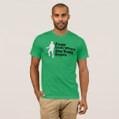Lone Hiker Silhouette – Trail Getest T-shirt (Voorkant volledig)