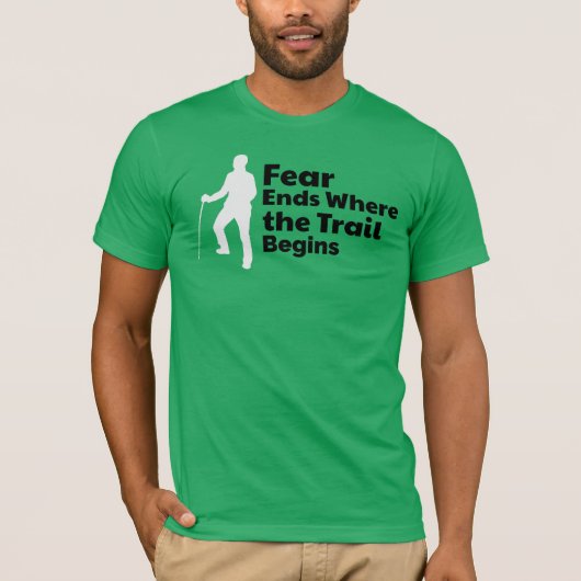 Lone Hiker Silhouette – Trail Getest T-shirt (Voorkant)