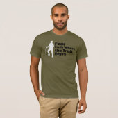 Lone Hiker Silhouette – Trail Getest T-shirt (Voorkant volledig)