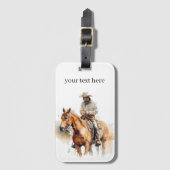 Lone Horizon Waterverf Ranger, op maat Bagagelabel (Voorkant (verticaal))