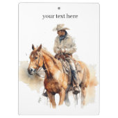 Lone Horizon Waterverf Ranger, op maat Klembord (Achterkant)