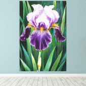 *~* Lone Iris Bloem Artsy Iris Schilderen AP84 Canvas Afdruk (Insitu (Houten vloer))