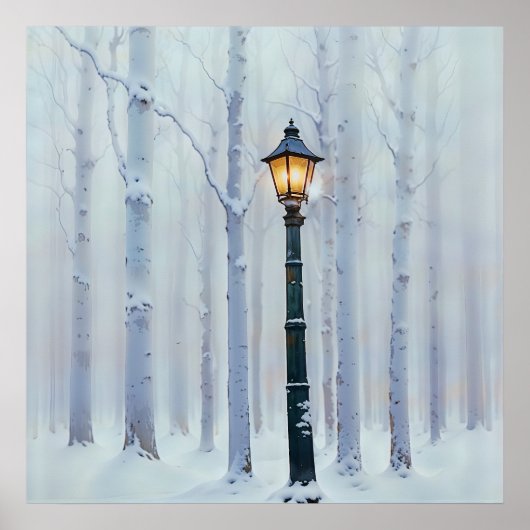 Lone Lamppost - Melancholy Art Design Poster (Voorkant)