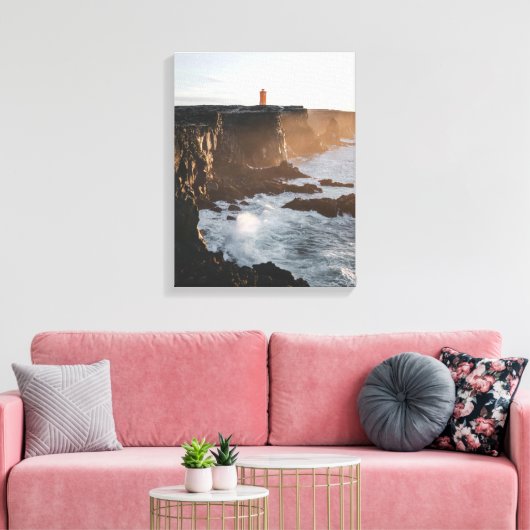 Lone Lighthouse Canvas Afdruk (Insitu (Woonkamer))