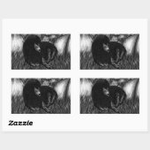 Lone Lion Rechthoekige Sticker (Vel)