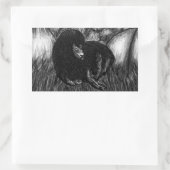 Lone Lion Rechthoekige Sticker (Tas)