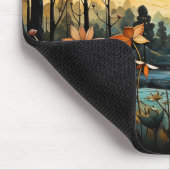 Lone Monarch Butterfly Illustratie Gepersonaliseer Muismat (Hoek)