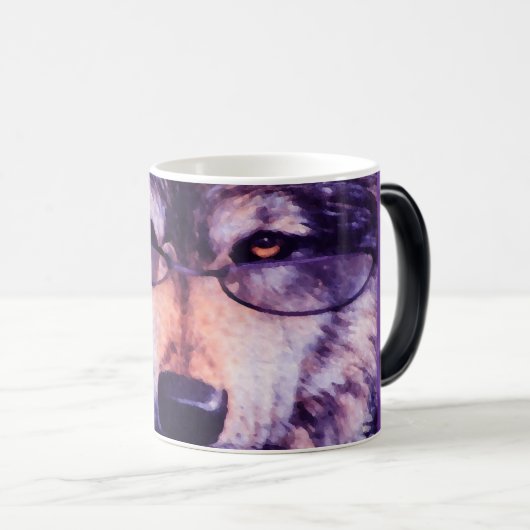 Lone Paarse Wolf Magische Mok (Voorkant rechts)