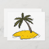 Lone Palm Tree Briefkaart (Voorkant / Achterkant)
