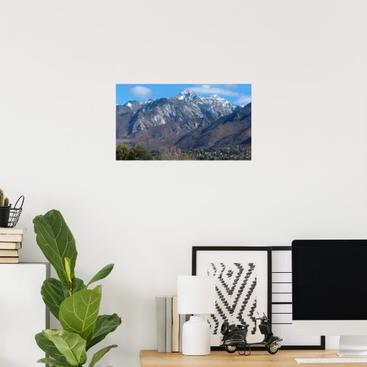 Lone Peak Mountain Utah 2012 22x12 print (Thuiskantoor)