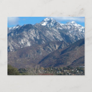 Lone Peak Mountain Utah 2012-postkaart Briefkaart
